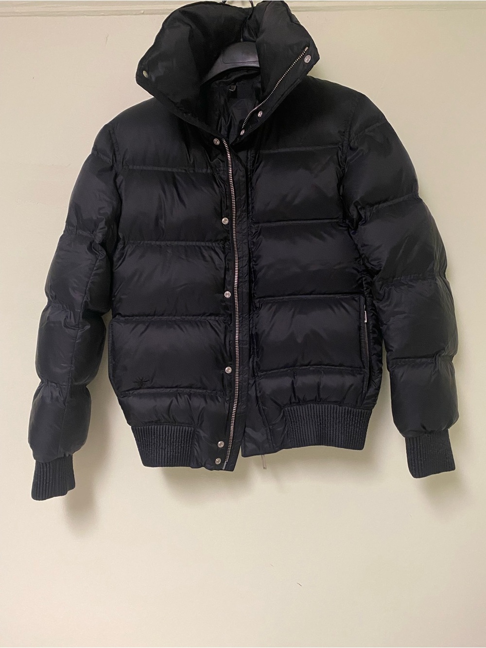 Dior Black Women's Quilted Puffer Jacket with High Collar